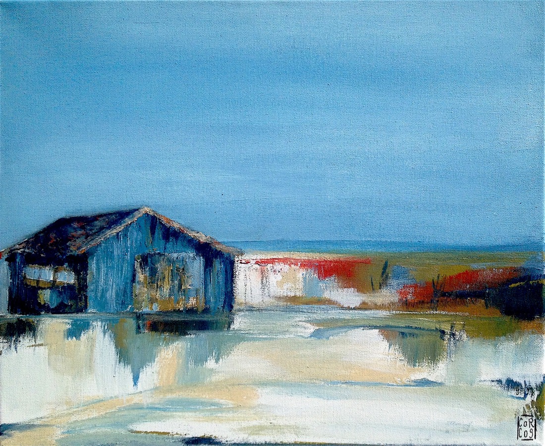 La cabane bleue - 55x46